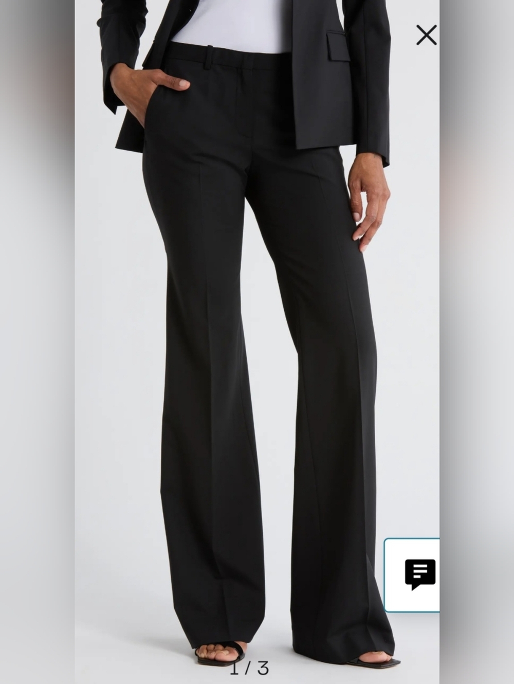 Theory Black Demetria 4 Pants NWT Size 4
